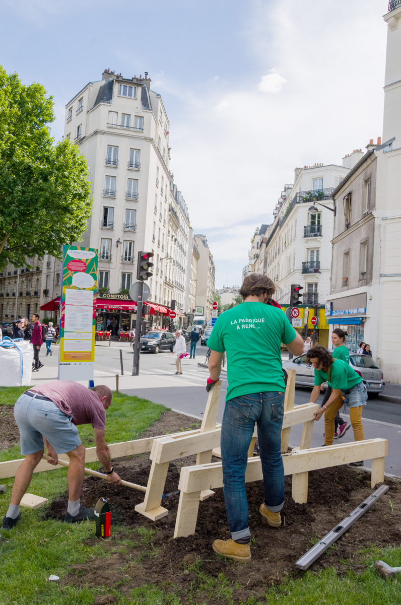 Mise en place d'un élément de mobilier