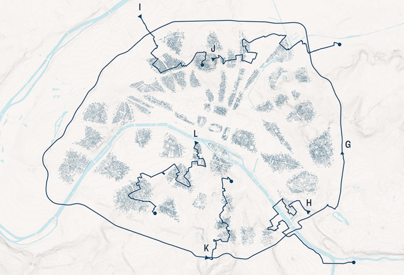 Tracé des parcours de la seconde session des Randonnées de l'Atlas, sous réserve d'ajustement