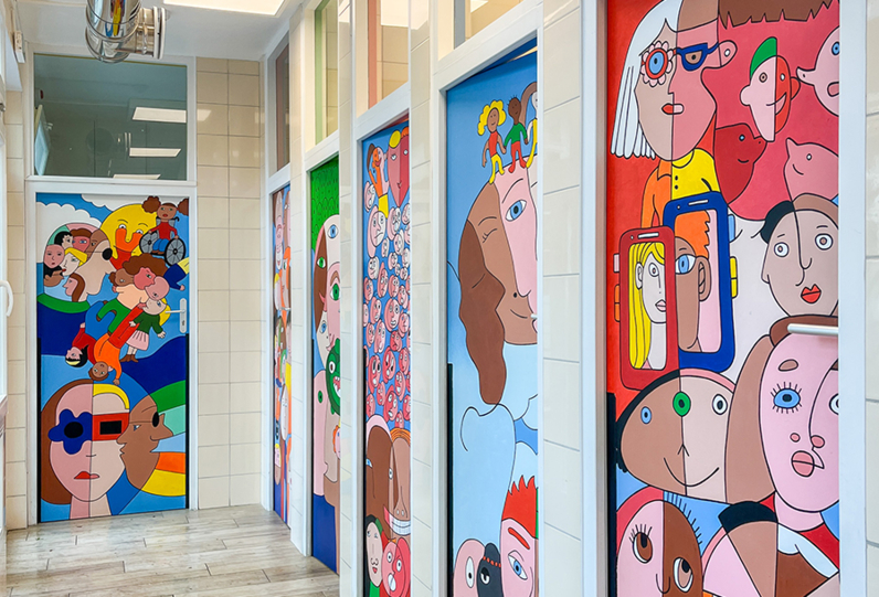 Sanitaires transformés de l'école Métra - Paris 20e