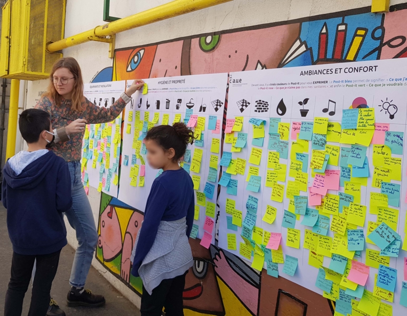 Atelier de co-conception à l'école élémentaire Olivier Métra, Paris 20