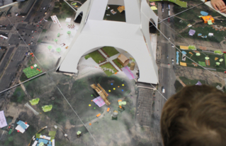 Aménagement des pieds de la Tour Eiffel, école élémentaire Boulanger, novembre 2018