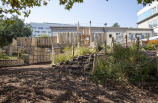 Les buttes végétalisées de l'école élémentaire Maryse Hilsz - septembre 2021