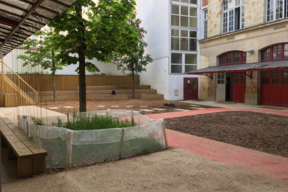 Cour du collège Pierre Alviset, amphithéâtre - Paris 5e