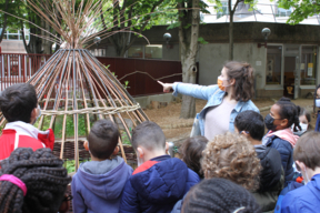 Visite de cour Oasis avec les élèves de l'école élémentaire Emeriau - 15e