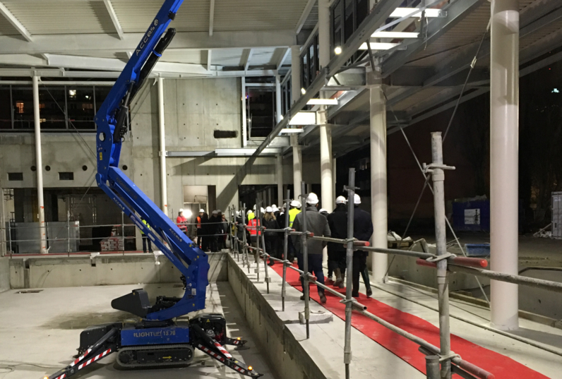 Visite de chantier de la piscine Serpollet