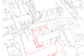 Axonométrie du projet de Abdpa à Bouray-sur-Juine