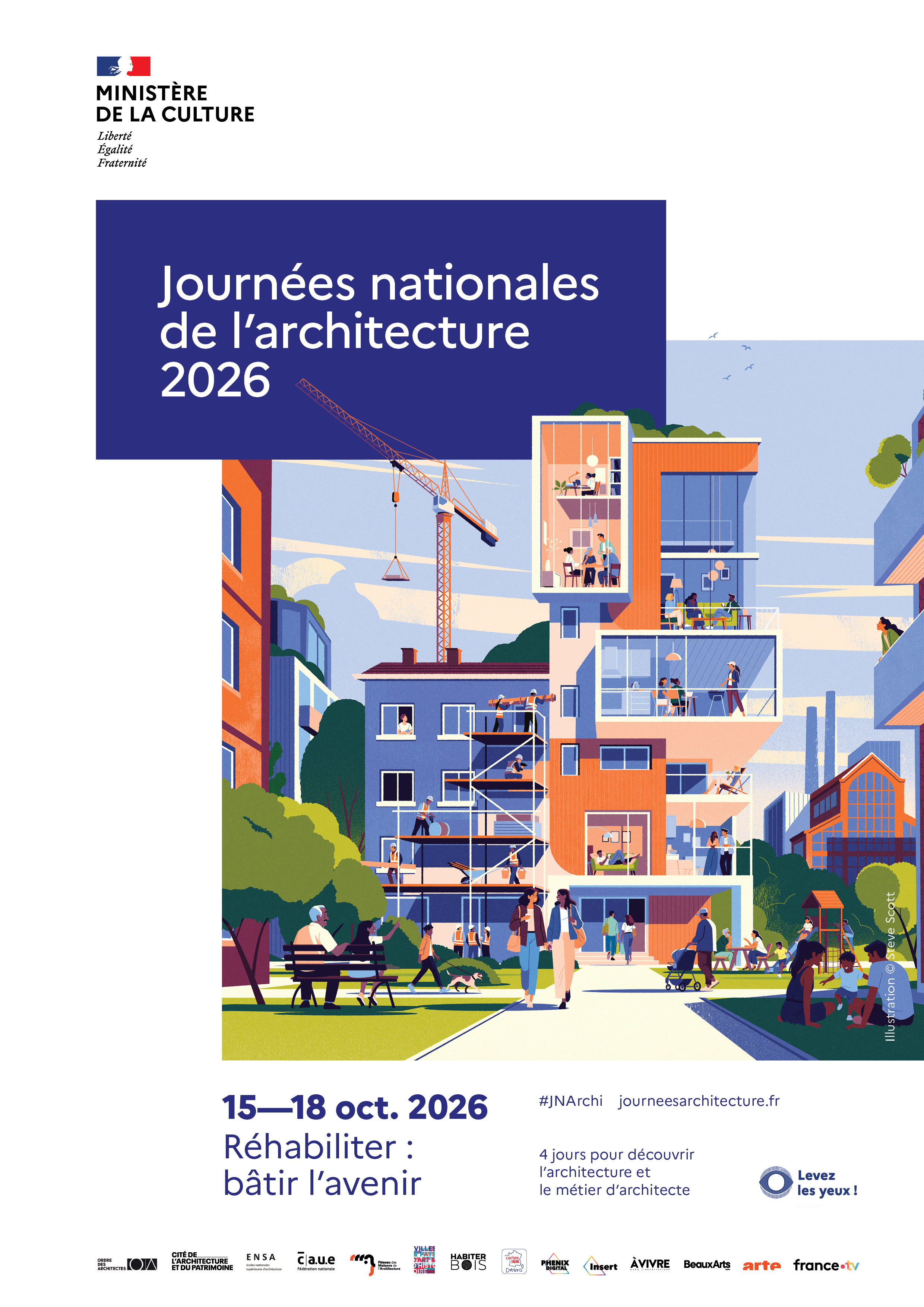 Affiche des Journées nationales de l'architecture 2026